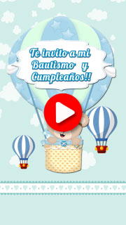 Video invitacion de ositos con globos aerostaticos